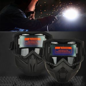 PICKIT Auto Darkening Welding Glasses Adjustable Band Detachable Face Shield High Quality Split Type Welder Work Protective Equipment
