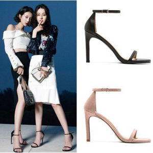 รองเท้าส้นสูงหนังสวมหัวแบบเปิดส้นเตี้ยสไตล์เกาหลีสำหรับผู้หญิงในช่วงฤดูร้อนปี 2025 รองเท้าแตะแบบลำลองแบบอเนกประสงค์ที่ทนทานและสบาย