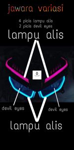 LAMPU ALIS Atas Bawah DRL VARIO LED V3 BONUS DEVIL EYES NEW LAMPU LED DEPAN SENJA
