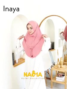 AliMaMa - JILBAB INAYA - Hijab Kerudung Kurung Instant Jersey Airis Wanita Muslim Murah Medan