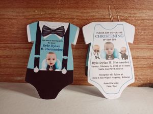 ONESIE INVITATION FOR BABY BOY