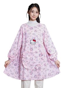 Váy Bảo Hộ Nhà Bếp Dài Tay Bằng Cotton Nguyên Chất Thời Trang Chống Thấm Nước Cho Phụ Nữ Nhà Bếp Váy Bảo Hộ Nhà Bếp