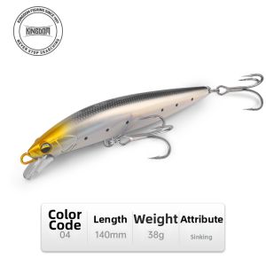 KINGDOM | Sinking Minnow Lure for Long Distance Casting All Swimming Depths Suitable for Bass Grouper and Tuna
