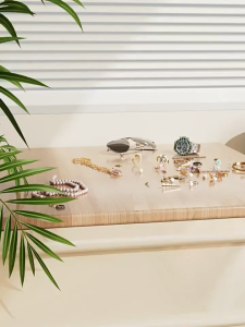 Jewelry Box Multi-Layer Storage Earrings Rings Necklaces Elegant Portable Jewellery Case with Mirror Portable Organizer