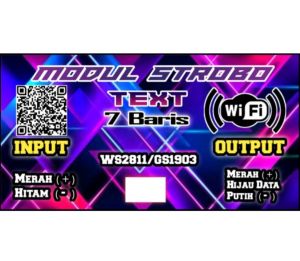 Modul (hanya modul)Strobo text wifi 7 baris versi 1