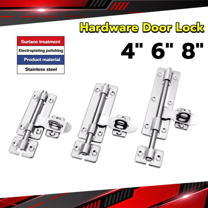 E.B. Stainless Steel Hardware Door Lock Bolt Latch Padlock Clasp ...