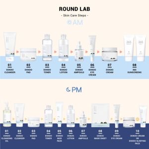 Nước hoa hồng ROUND LAB 1025 Dokdo Facial Skincare Line (Cleanser | Toner | Lotion | Cream | Ampoule | Sun Cream | Cleansing Oil) Hydration Lock & Soothing Care