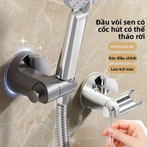 360 °   Giá Đỡ Vòi Sen Tự Dính Có Thể Điều Chỉnh Đế Hút Chân Không Phụ Kiện Phòng Tắm Để Gắn Vòi Sen