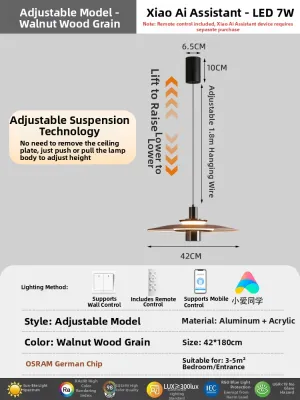 PARSA | Italian Minimalist Artistic Flying Saucer Pendant Light for Dining Room Bar