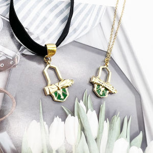 Game Genshin Impact Necklace Wanderer Scaramouche Pendant Kunikuzushi Balladeer Necklaces Choker Halloween Cosplay Accessory