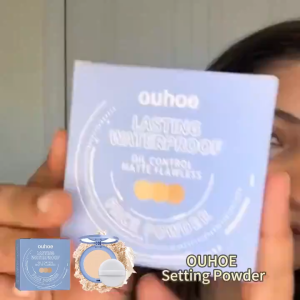 Phấn phủ OUHOE kem nền cố định lớp trang điểm kem che khuyết điểm làm sáng da kiểm soát dầu và chống thấm nước lâu trôi giúp tạo nên lớp trang điểm hoàn hảo