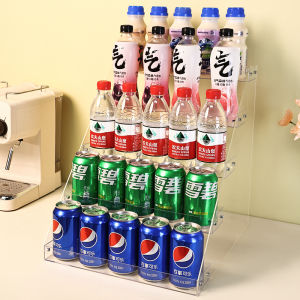 Acrylic Cigarette Holder Snack Beverage Display Rack Desktop Step-style Small Shelf Transparent Multi-level Storage Organizer