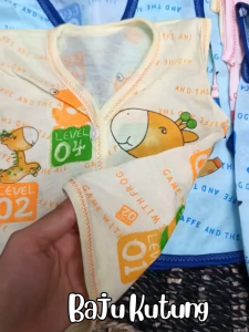 Baju Kutung Bayi Tanpa Lengan Newborn 0-6 Bulan 6pcs/12pcs Motif Kartun Lucu