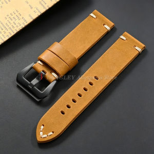 18mm 20mm 22mm 24mm 26mm Vintage Cowhide Leather Watch Band Handmade Stitching Strap for Panerai for Seiko Smartwatch Wristbands