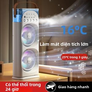 Quạt Phun Sương Đa Chức Năng Cho Văn Phòng Tại Nhà Với Máy Điều Hòa Dao Động Xông Phòng Đèn Nhiều Màu Sắc Hẹn Giờ Dùng Nguồn USB Quạt Phun Sương Mát