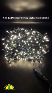 Fuji Bright 500 LED Steady with 50 Strobes & End Connector Christmas Lights