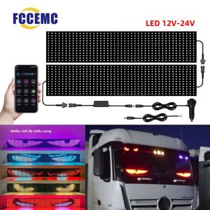 Biển Hiệu Xe Tải LED Mắt Quỷ 200/150/120 Cm Hiệu Ứng Cuộn Chữ Điều Khiển Từ Xa Bằng Ứng Dụng Bảng Điểm Ảnh Ma Trận 12-24V Đèn Trang Trí