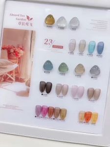 Hanbi 草长莺飞 Jelly Ice Transparent Series 23 color gel nail polish  323-345# Nude Astringency Ice Blue Grey网红款夏天指甲油胶色胶2024年冰茶色裸色涩味透色系美甲店专供