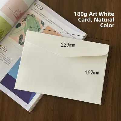 White Pure Color Envelope No.7 C5 Thickened Kraft Paper Business Invitation Letter Large Size for Corporate Use
