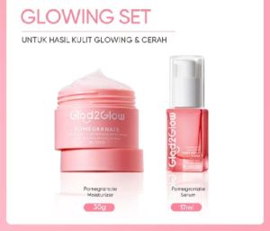 GLAD2GLOW 2pcs skincare paket moisturizer + Serum