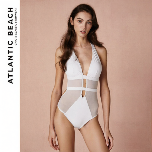 Atlantic Beach | Ladies High-end Backless Retro Swimwear
