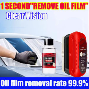 1 SECOND"REMOVE OIL FILM” Oil Film Remover No damage to glass Long-lasting Protection Clear vision watermark remover glass cleaner