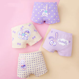 4Pack Baby Girls Boxer Briefs Cotton Cartoon Panties Kids Underwear Soft Children Underpants for 3-10 Years