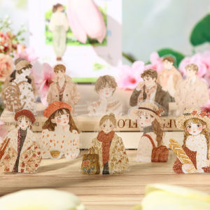 ลูกปัดตกแต่งลายการ์ตูนรักฤดูใบไม้ผลิ PET ลายเด็กผู้หญิงน่ารัก วัสดุตกแต่งอินเทอร์เฟซอัจฉริยะ DIY อุปกรณ์สำนักงาน