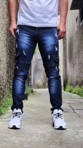 Celana Cargo Jeans Pria Clana Jins Kargo Cowok 2025 Celana Panjang Laki Laki Dewasa