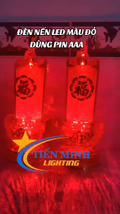 Đèn thờ điện tử dùng pin 3A-DTN04 chip LED SMD siêu bền đèn hình nến cổ điển