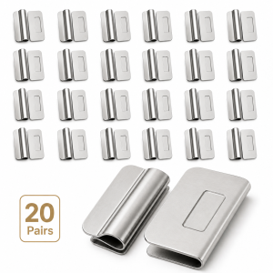 10/20 Pairs Magnetic Stainless Steel Curtain Magnets No Drill Light Blocking Curtain Closure Clips Reusable Curtain Gap Fastene