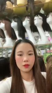 แผ่นปิดผมบางผมแท้ ทอมือผ้าสวิตซ์ยาว 25 cm หน้าม้ายาว