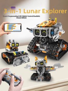 YIXINGMING | Lunar Exploration Programming Electric Block RC Robot Toy