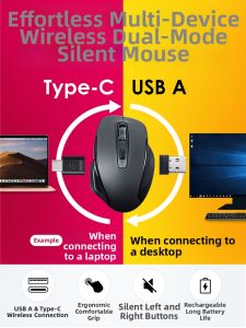 Hinomi | Wireless Rechargeable Silent Ergonomic Office Mouse
