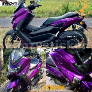 stiker skotlet ungu candy metalik glossy sticker motor