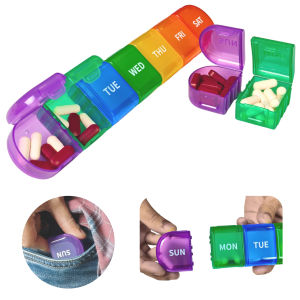 Newest Weekly Pill Organizer Detachable 7 Compartments Portable Daily Travel Medicine Case Drug Vitamin Tablet Storage Container