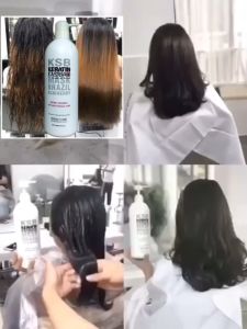 Keratin Phục Hồi Tóc tẩy uốn duỗi hư tổn  KSB 1000ml (Tặng Kèm Vòi Bơm)