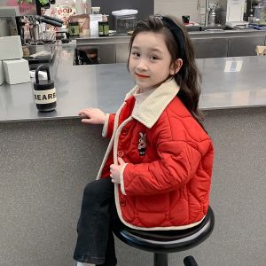 Girls Cotton Jacket Lightweight Outerwear Versatile Innerwear Autumn Winter Childrens Clothing Elementary School Uniforms