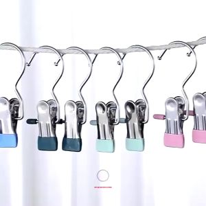 SET 10 Móc kẹp treo quần áo INOX kẹp phơi đồ tất vớ khăn dùng đa năng thép không gỉ sét - Gia dụng Phước Hòa