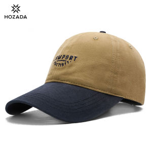 HOZADA หมวกเบสบอลแฟชั่นสำหรับทุกเพศหมวกเบสบอลหมวกบังแดดกลางแจ้งดีไซน์ปักหมวกเบสบอลระบายอากาศหมวกแก๊ปโผล่สันทนาการของผู้ชายผู้หญิงหมวกป้องกันแสงแดดปรับได้หมวกออกกำลังกายกลางแจ้งกีฬา