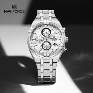 NAVIFORCE Business Mens Quartz Chronograph Elegant Wild Waterproof Date Display Male Wristwatch High Quality Man Watches NF8042