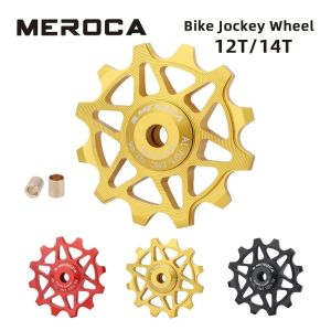 MEROCA Bike Jockey Wheel: 12T/14T Aluminum Alloy Pulley Sealed Ceramic Bearing for Mountain Bike Rear Derailleur