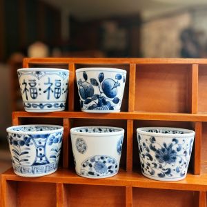 Litis Home Lanling Tang Retro Blue And White Ceramic Mini Latte Coffee Cup 200ml Japanese Style Handmade Tea Set Accessories