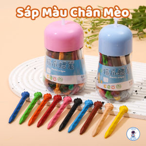 Bút Sáp Màu Chân Mèo Dễ Thương 36 Màu Cho Bé - Dễ Cầm Nắm Không Lem Tay Đồ Chơi Phát Triển Trí Tuệ