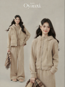 OUYANGXI | Bộ Đồ Đi Làm Mùa Đông Cho Phụ Nữ
