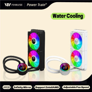 Power Train DL-240A Water-Cold Water Cooling Radiator White/Black ARGB All -In -One  5V 3PIN ARGB Fan CPU Liquid Cooler