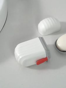 Soap Box Holder Travel Soap Case Box Plastic Soap Dish Travel Box Holder Container with Lid Durable Soap Case Strong Sealing Organizer Bathroom Home Outdoor Case Box with Cover Travel Soap Portable Anti Overflow Soap Dish Soap Box Holder