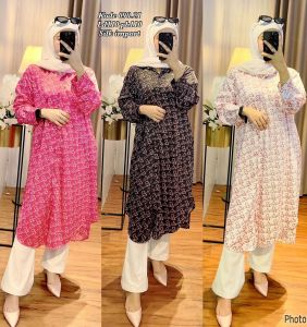 BISA COD LONG TUNIK BARBIE SILK IMPORT REALPICT 100%