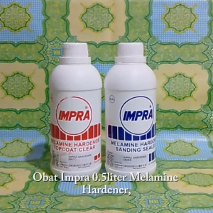 Obat Impra 0.5 Melamine Hardener Topcoat Merah Dan Melamine Sending Seller Biru
