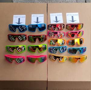 Main Event Jey Uso Yeet Yellow Blue Orange Green Sunglasses Sports Shades Kids Children Costume Bloodline Eyewear